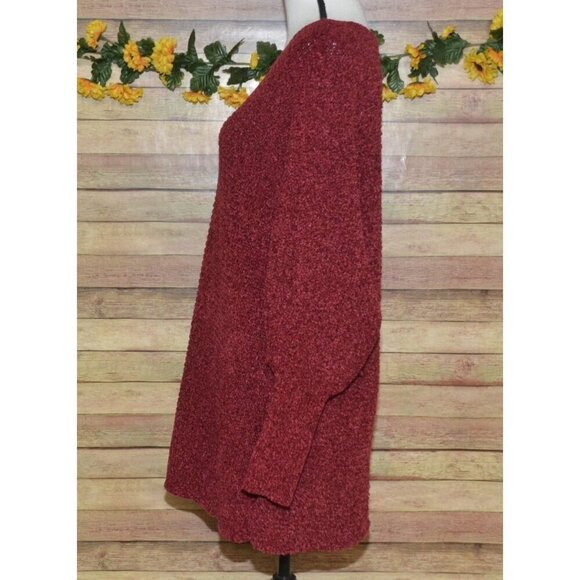 Rockin'C Chenille Long Line Sweater Ladies L Balloon Sleeve So SOFT Casual Warm - Picture 4 of 8
